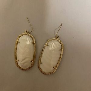 White Kendra Scott Elle earrings
